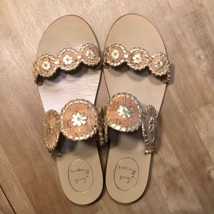 Jack Rogers Lauren Sandals- cork/gold